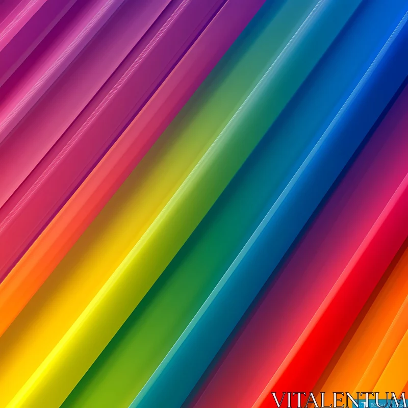 AI ART Rainbow Spectrum Parallel Lines Art