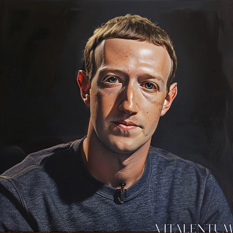 Detailed Portrait of Mark Zuckerberg AI Image