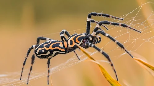 Macro Shot of a Beautifully Patterned Spider