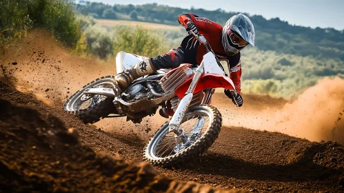 Dirt Bike Rider in Action