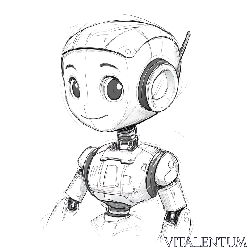 AI ART Charming Robot Character Design