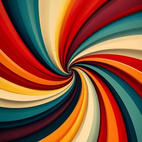 Hypnotic Color Spiral Artwork