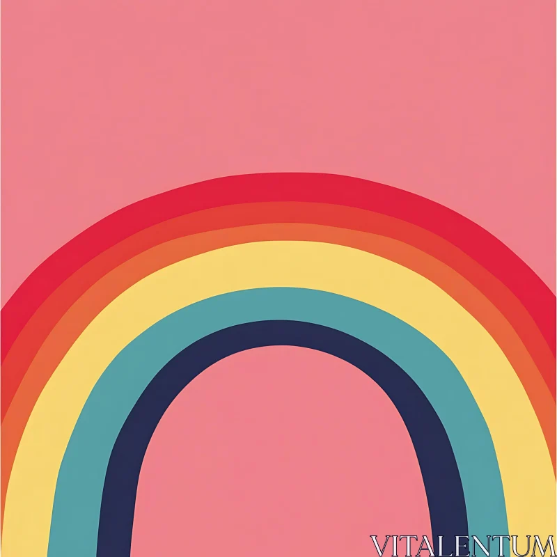 AI ART Minimalist Rainbow Art Print