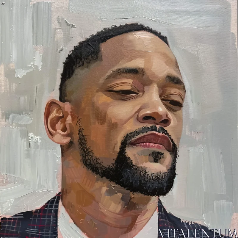 Reflective Will Smith Portrait AI Image