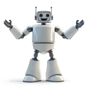 Cute Robot with Open Arms