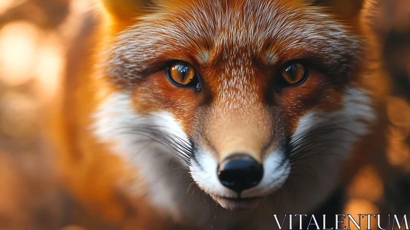 Fox Close-Up Wildlife Photography AI Image