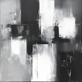 Black and White Geometric Canvas