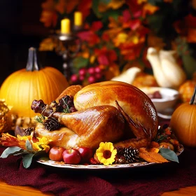 Golden Roasted Turkey Thanksgiving Feast