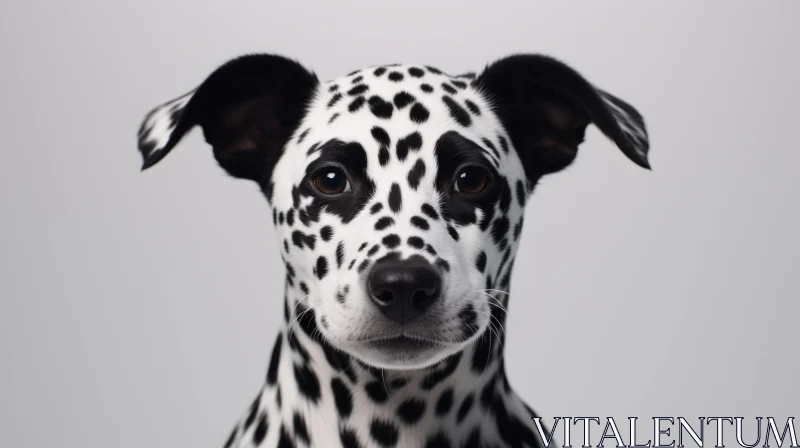 Portrait of a Dalmatian: A Study in Contrast and Photo-realism AI Image