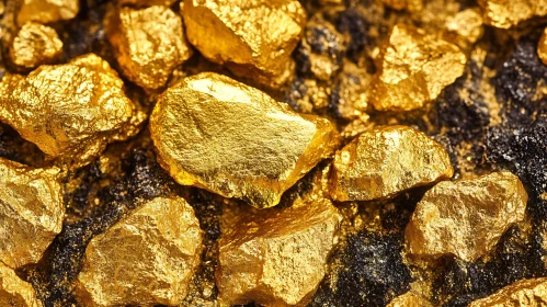 Gold Nuggets Close-Up