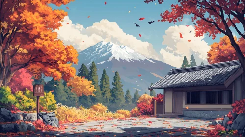 Scenic Autumn Mountain View