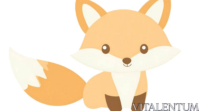 Cute Fox Character Design AI Image