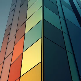 Abstract Architectural Color Panel Design