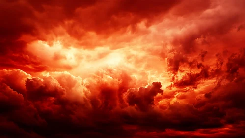 Dramatic Red Sky