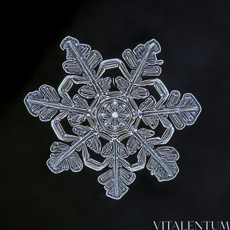 AI ART Detailed Snow Crystal Image