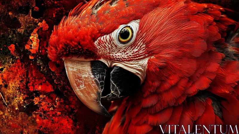 Fiery Plumage: A Scarlet Macaw's Portrait