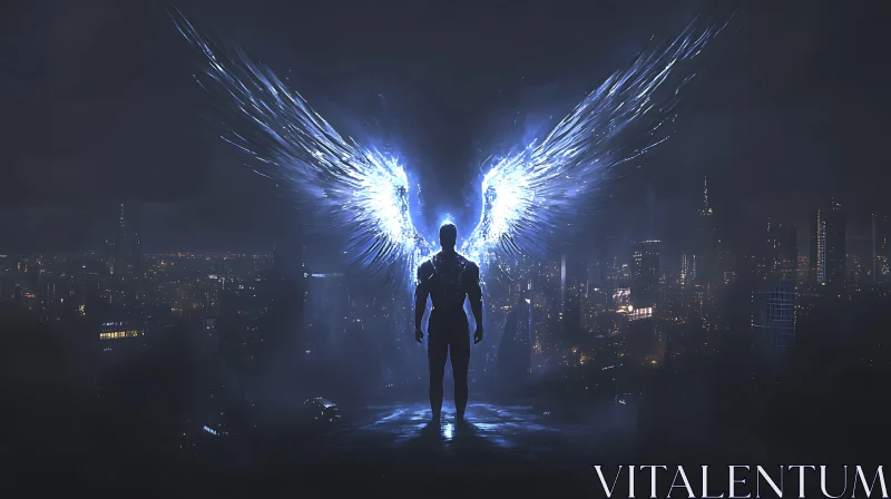 AI ART Winged Guardian of the City