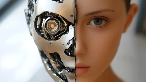 Human and Robot Integration in a Cyborg Portrait