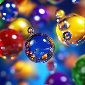 Colorful Bubbles in Abstract Art