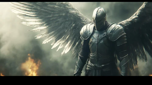 Armored Angel with Wings