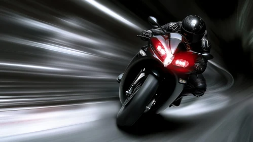 Night Rider Motorcycle Image