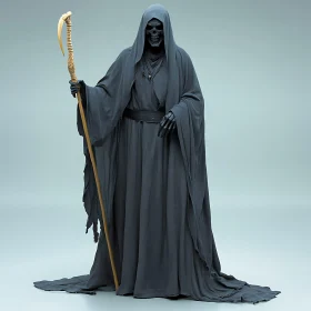 Dark Robed Figure with Scythe