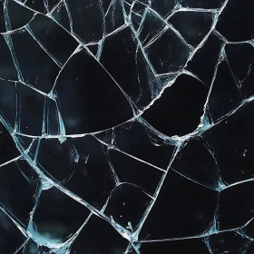 Fractured Beauty - Shattered Glass Close-Up