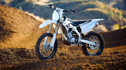 Off-Road Motorcycle on Earth Mound