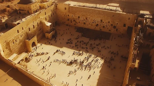 Aerial view of the Western Wall