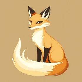 Stylized Fox Cartoon Image