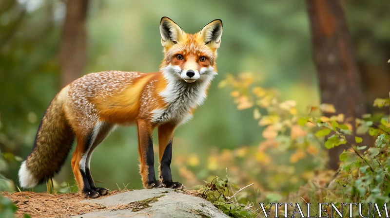 Red Fox in Natural Habitat AI Image