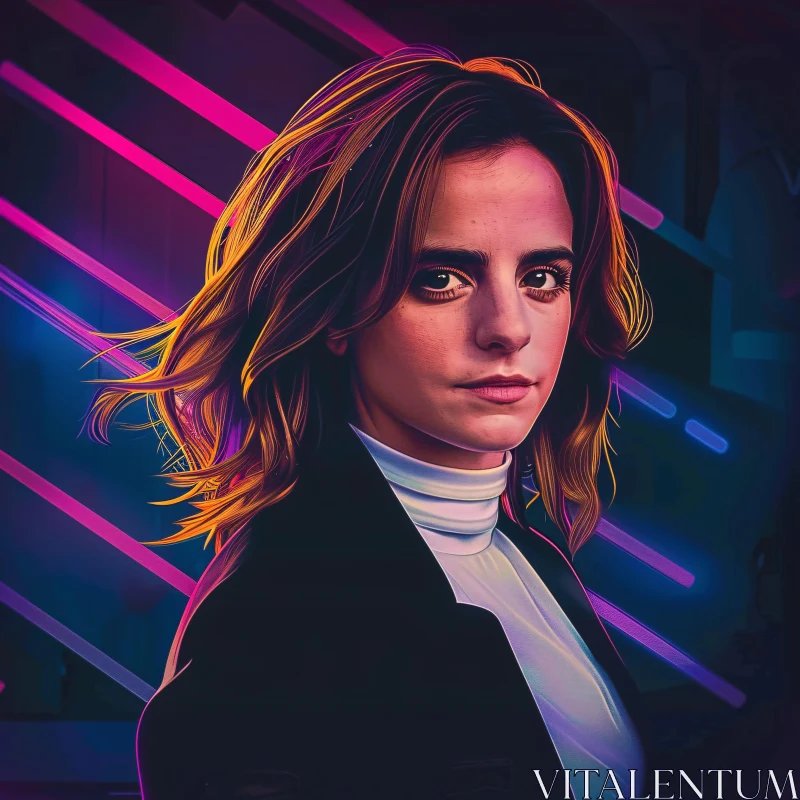 AI ART Modern Art Portrait of Emma Watson