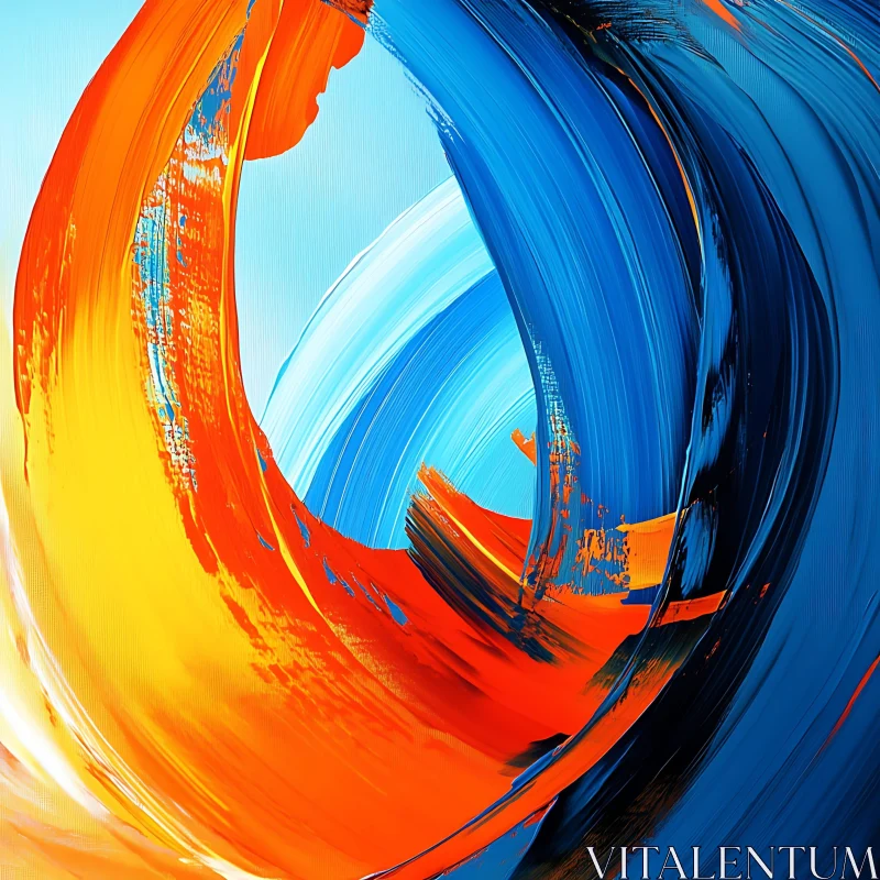 Colorful Brushstroke Abstract Art AI Image