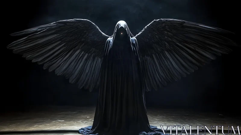 AI ART Dark Angel with Wings