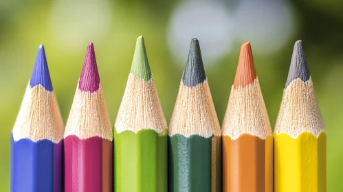 Vibrant Color Pencils Close-up