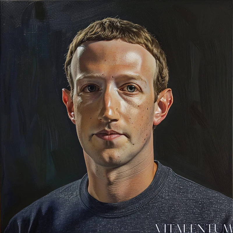 AI ART Mark Zuckerberg Realistic Portrait