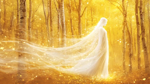 Mystical Forest Spirit in Autumnal Light