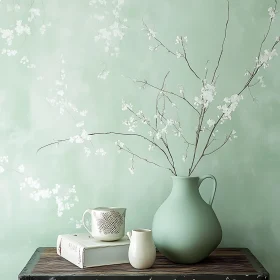 Floral Still Life with Vase and Mug