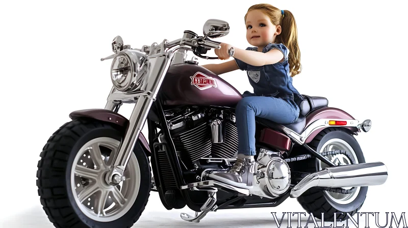 AI ART Child on Motorcycle: A Whimsical Journey