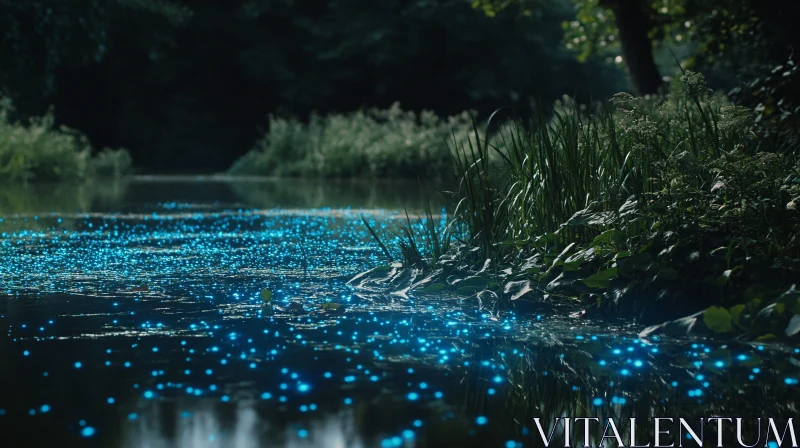 AI ART Enchanting Glowing River in Nature