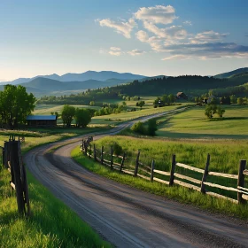 Winding Road Through Picturesque Landscape