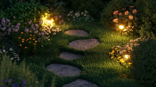 Night Garden Stone Path