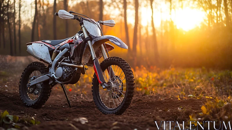 Off-Road Bike in Golden Light AI Image