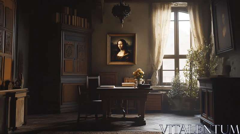 Vintage Room with Painting AI Image