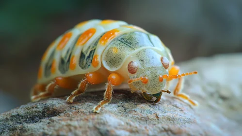 Macro Shot of a Beautifully Patterned Beetle