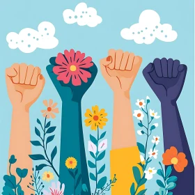 Empowerment Through Flowers and Unity