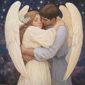 Celestial Embrace: Angels in Love