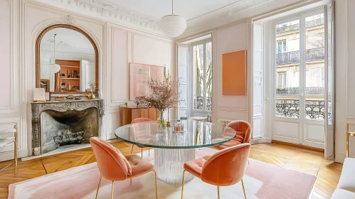 Coral Chairs in Bright Interior Setting