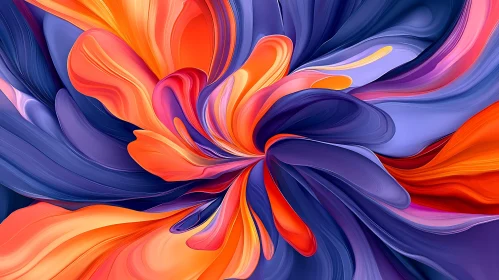 Fluid Abstract Color Swirl