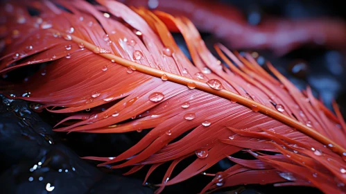 Enigmatic Tropics: A Red Feather Rendered in Unreal Engine